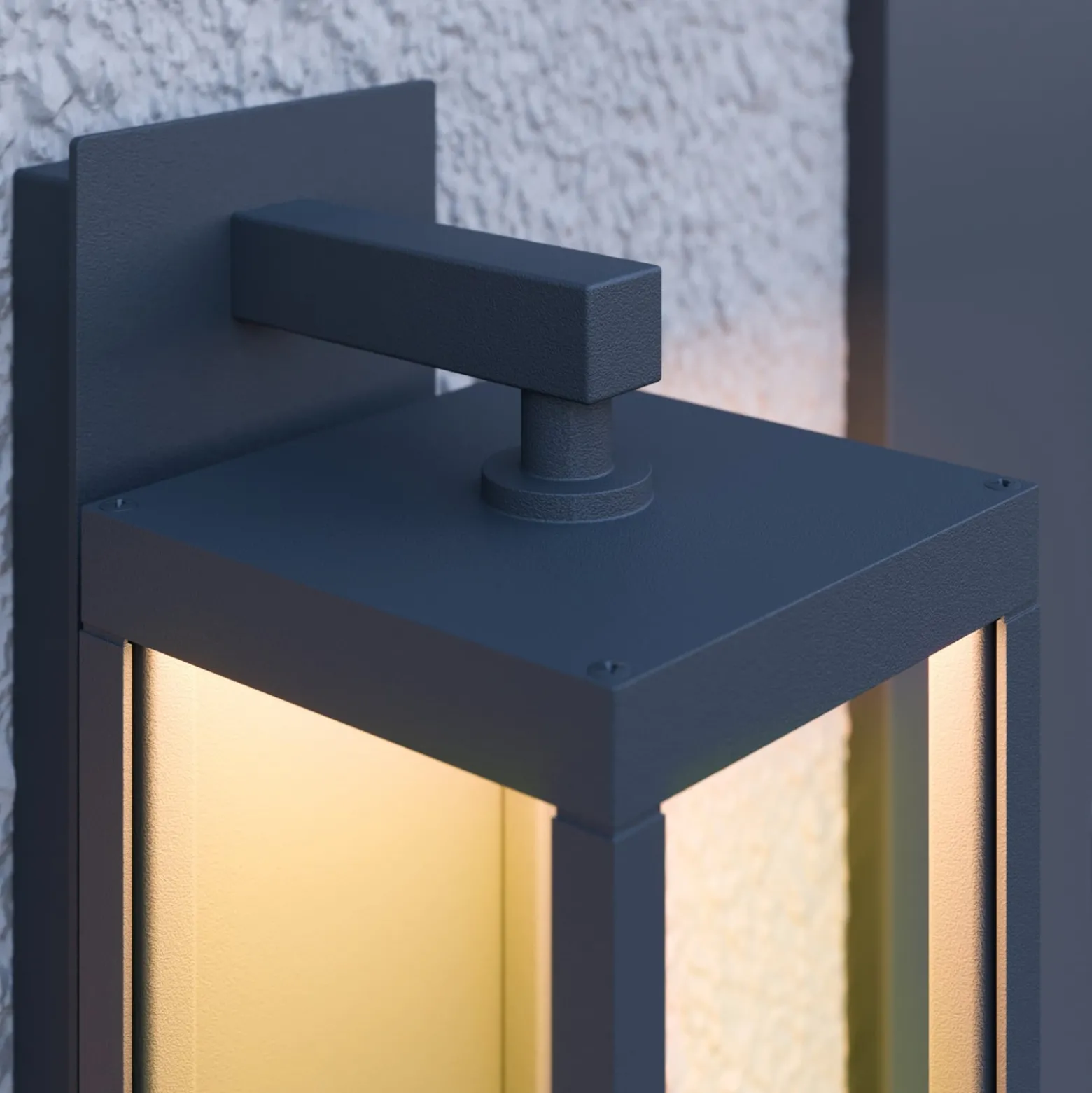 Lucande LED-ulkoseinävalaisin Ferdinand, anturi, tummanharmaa