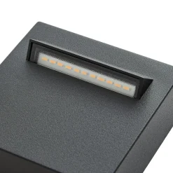 Lucande LED-ulkoseinävalaisin Joril, 9,4 cm, musta, IP65