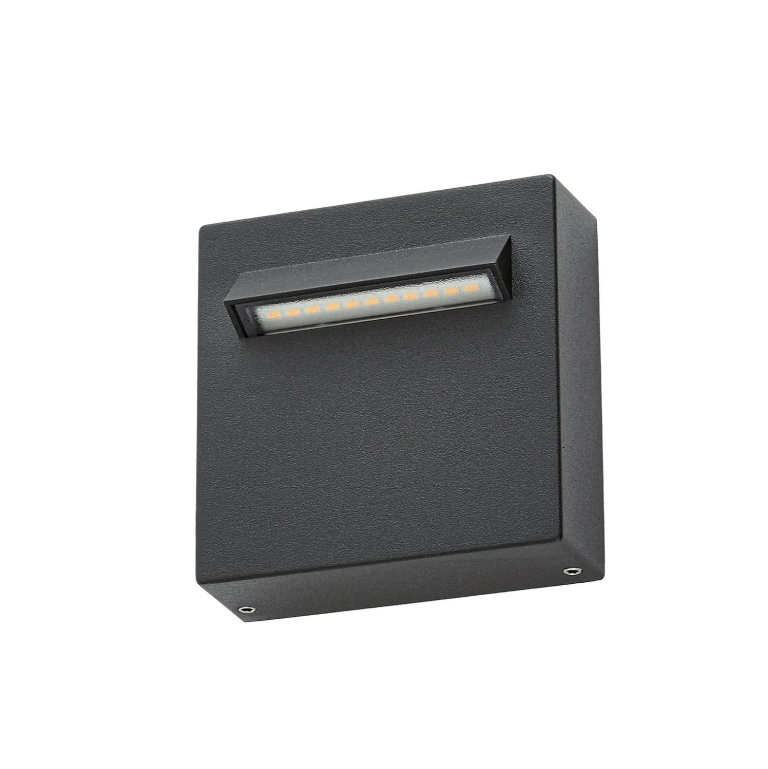 Lucande LED-ulkoseinävalaisin Joril, 9,4 cm, musta, IP65