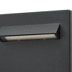 Lucande LED-ulkoseinävalaisin Joril, 9,4 cm, musta, IP65