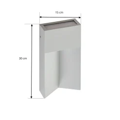 Lucande LED-ulkoseinävalaisin Kaholo, vaaleanharmaa, CCT, IP44