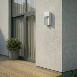 Lucande LED-ulkoseinävalaisin Kaholo, vaaleanharmaa, CCT, IP44