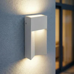Lucande LED-ulkoseinävalaisin Kaholo, vaaleanharmaa, CCT, IP44