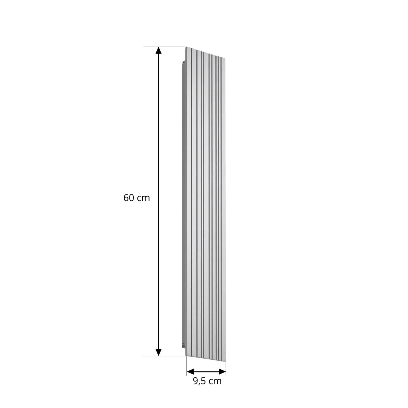Lucande LED-ulkoseinävalaisin Melira, pituus 60 cm, vaaleanharmaa