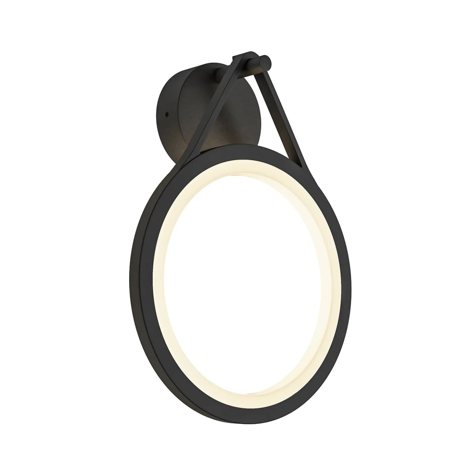 Lucande LED-ulkoseinävalaisin Mirco, 30 cm, musta, IP65