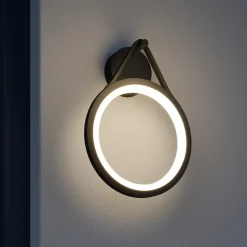 Lucande LED-ulkoseinävalaisin Mirco, 30 cm, musta, IP65