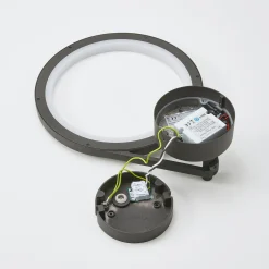 Lucande LED-ulkoseinävalaisin Mirco, 30 cm, musta, IP65