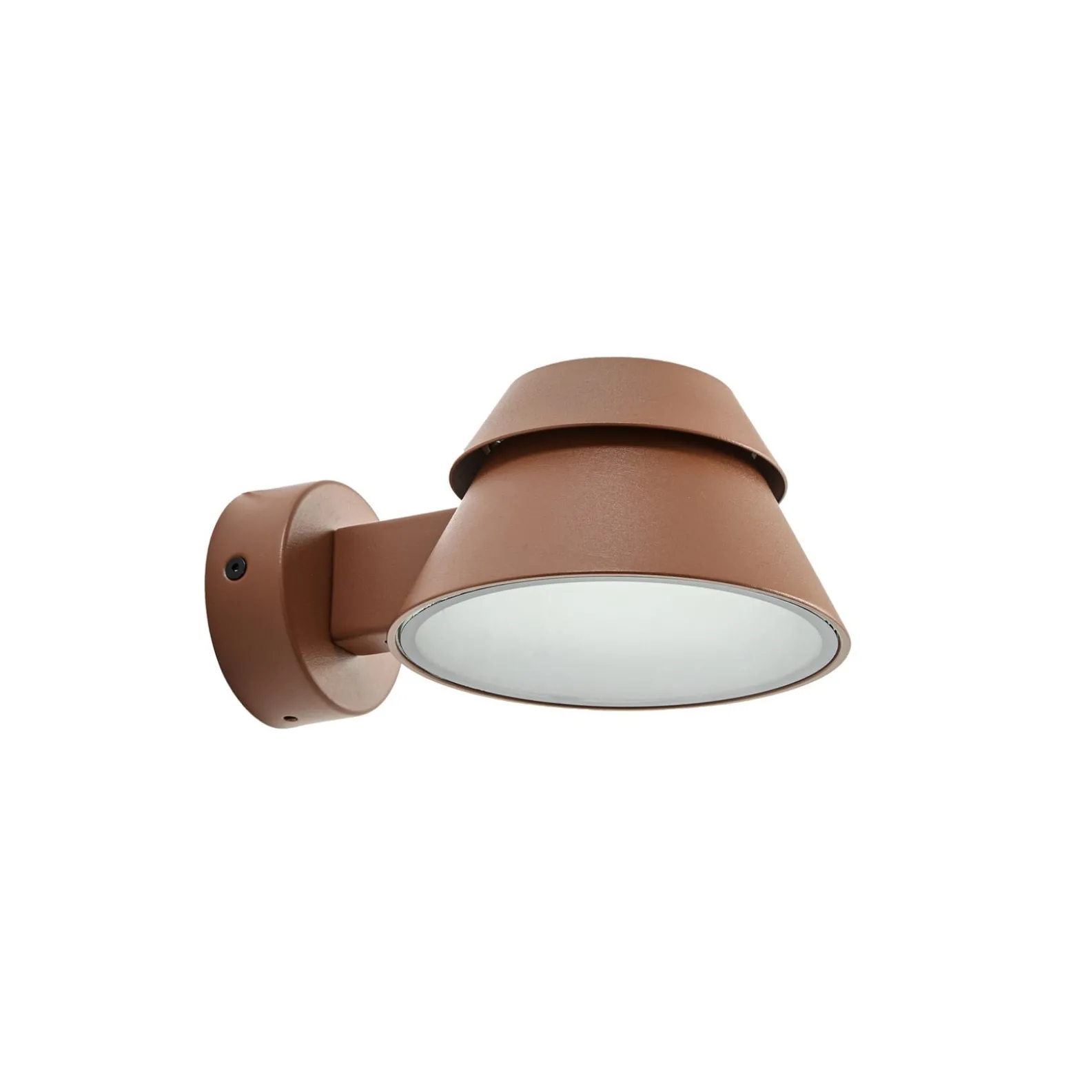 Lucande LED-ulkoseinävalaisin Moena, ruskea, metalli, IP44