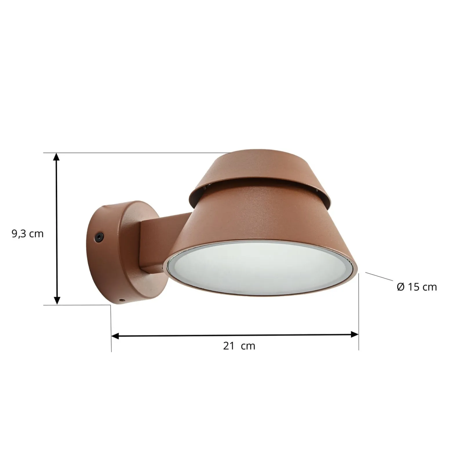 Lucande LED-ulkoseinävalaisin Moena, ruskea, metalli, IP44