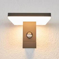 Lucande LED-ulkoseinävalaisin Olesia, 15 cm, anturi, IP54