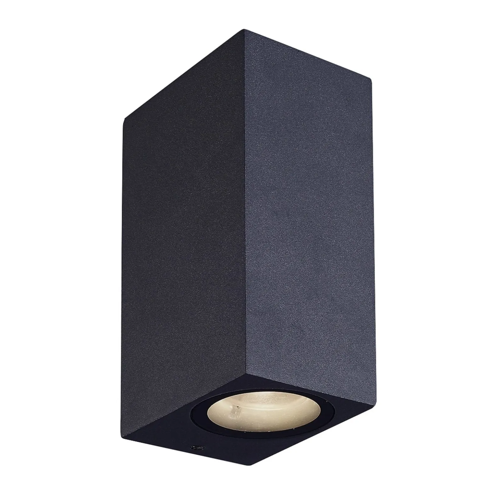 Lucande LED-ulkoseinävalaisin Tavi, korkeus 15 cm, musta