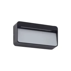 Lucande LED-ulkoseinävalaisin Tiburia, musta, alumiini