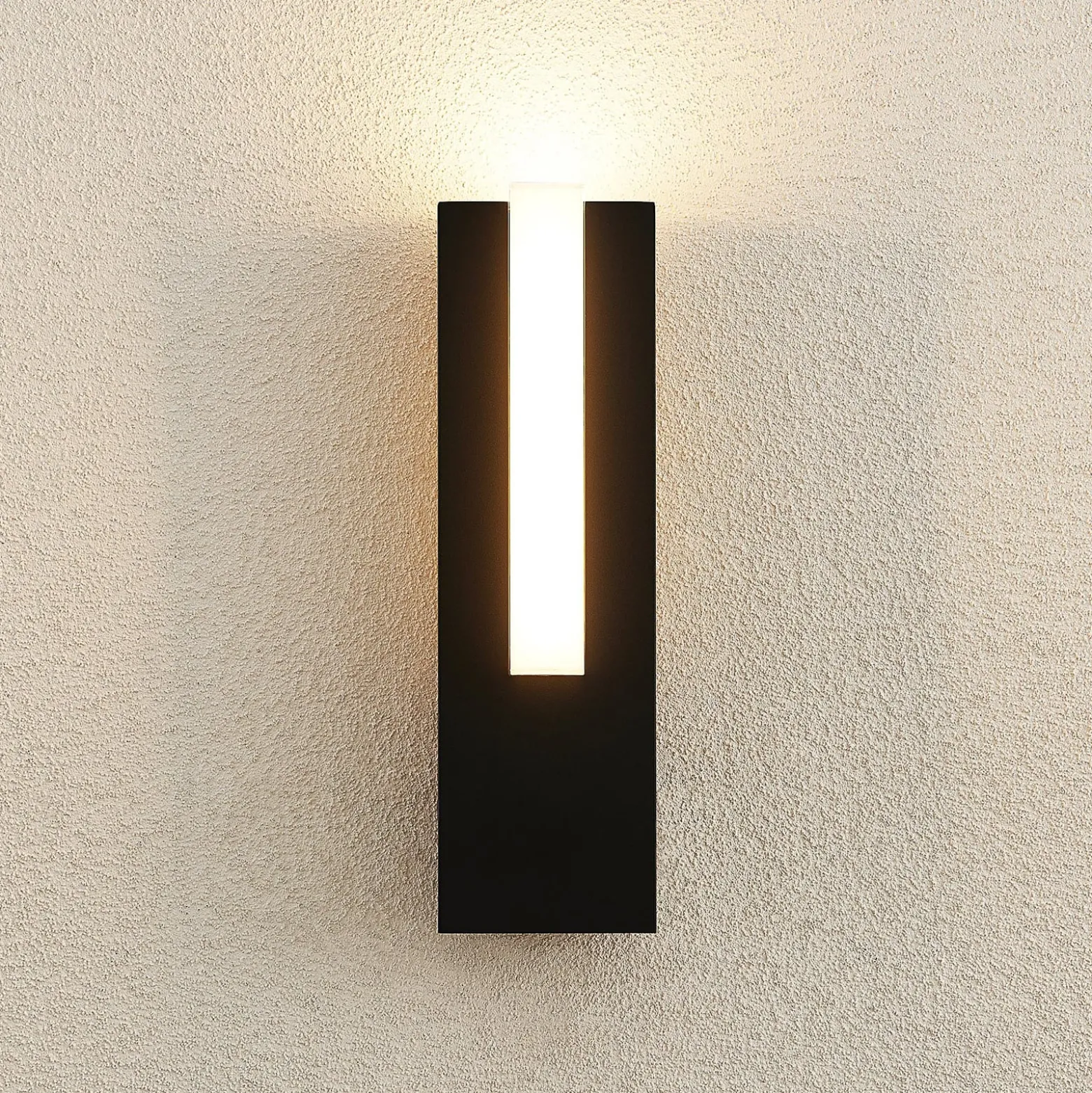 Lucande LED-ulkoseinävalaisin Virgalia, 31cm, antrasiitti, IP65