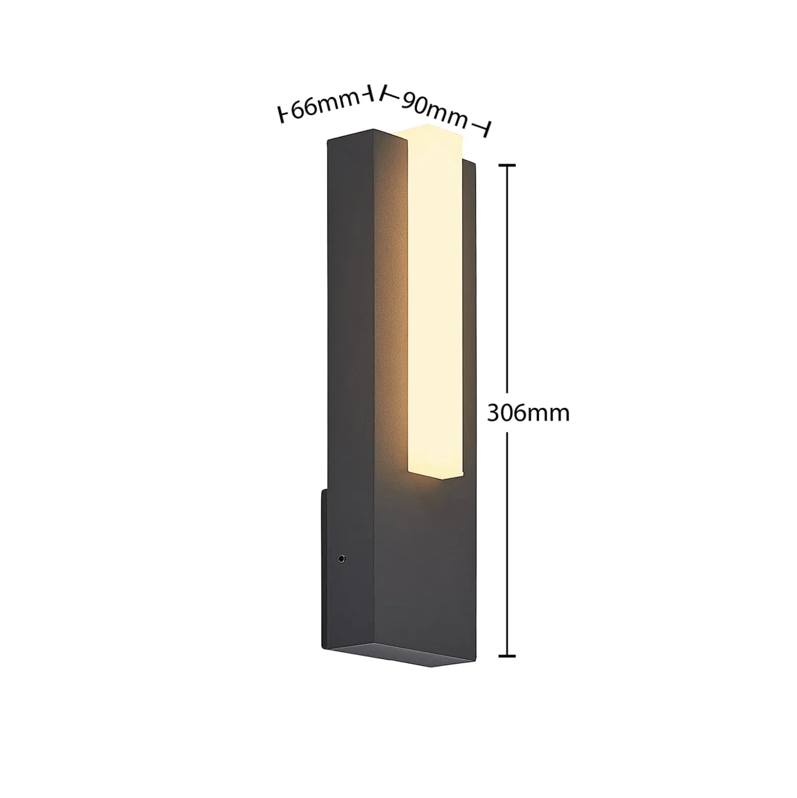 Lucande LED-ulkoseinävalaisin Virgalia, 31cm, antrasiitti, IP65