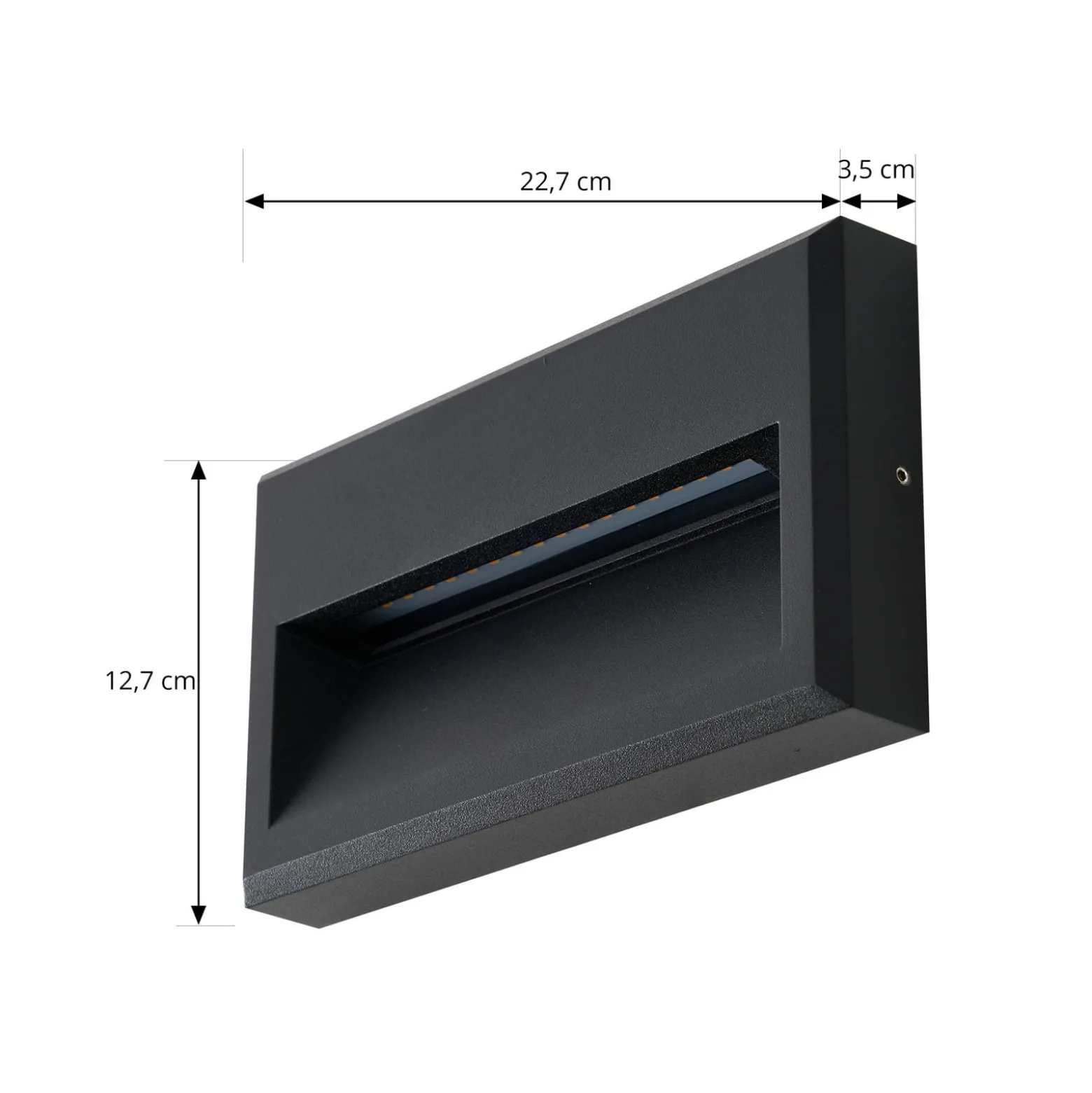 Lucande LED-ulkoseinävalaisin Weno, musta, alumiini, IP65