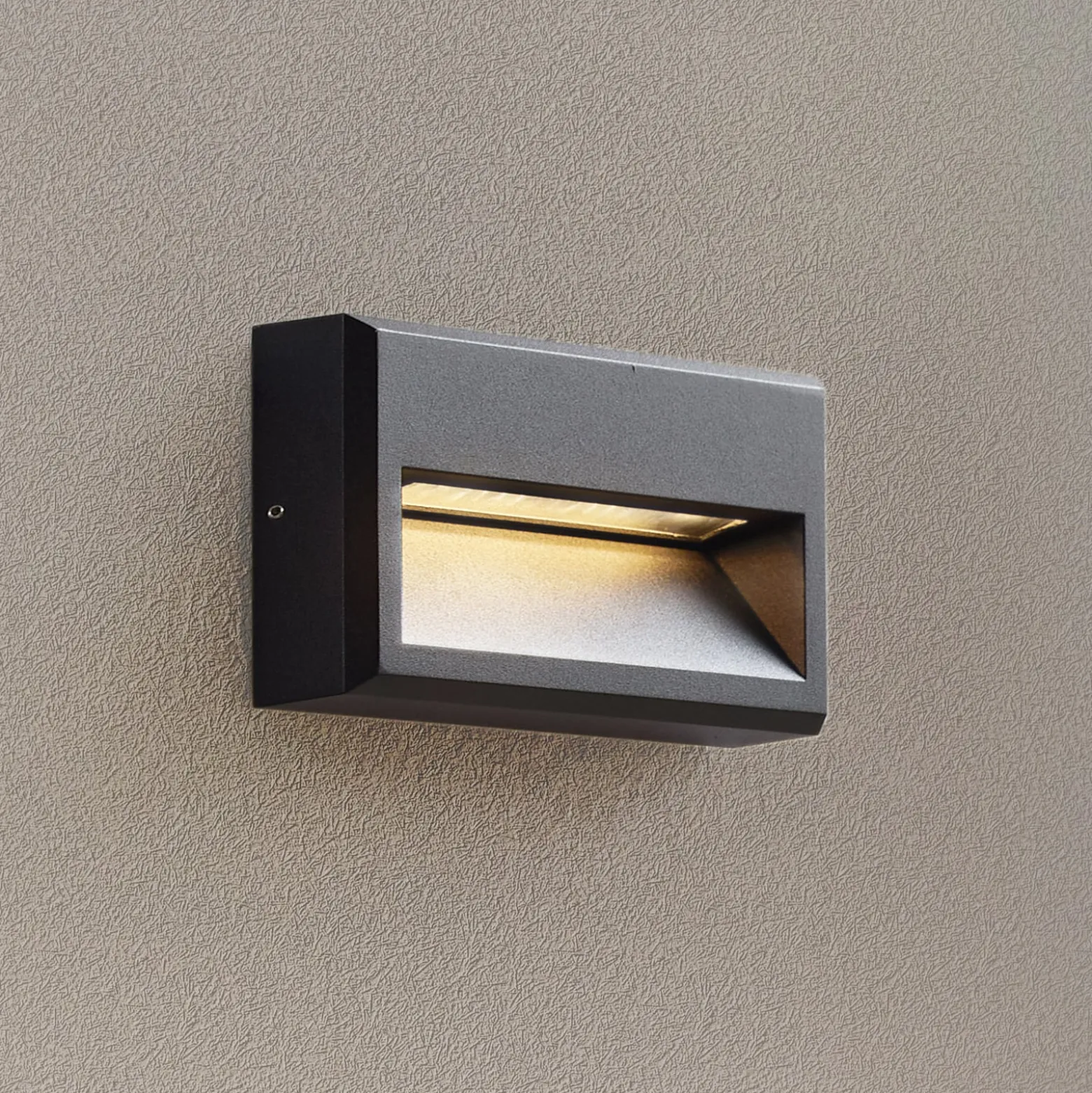 Lucande LED-ulkoseinävalaisin Weno, musta, alumiini, IP65
