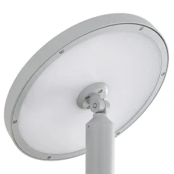Lucande LED-ulkovalaisin Akito, vaaleanharmaa, korkeus 260 cm, IP54
