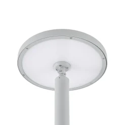 Lucande LED-ulkovalaisin Akito, vaaleanharmaa, korkeus 260 cm, IP54
