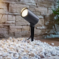 Lucande LED-ulkovalaisin Anton, maapiikki, antrasiitti, metallia