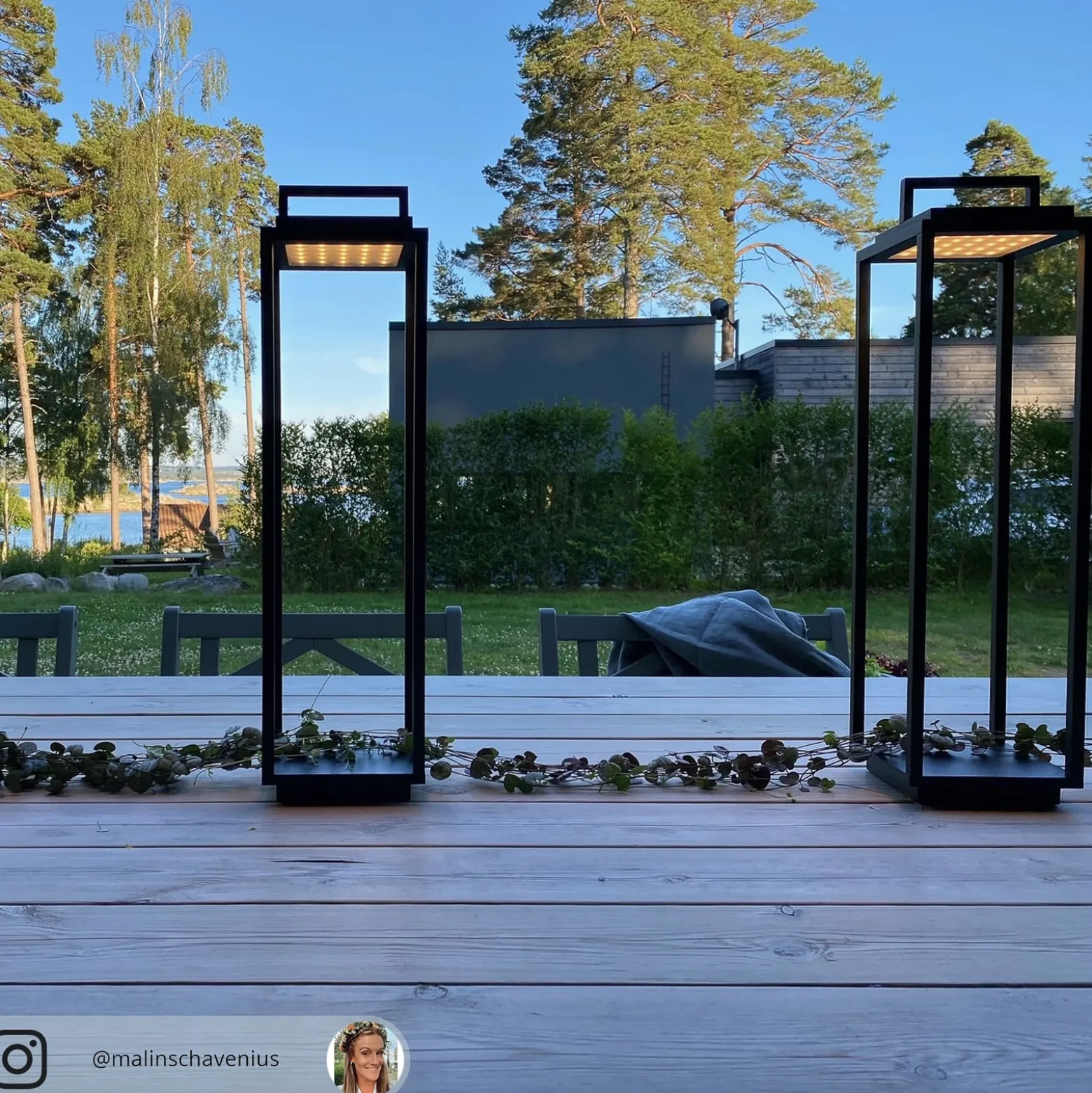 Lucande LED-ulkovalaisin Elaja, musta, ladattava akku, USB, himmennettävä