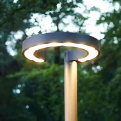 Lucande LED ulkovalaisin Jannis, antrasiitti, metalli, 200cm