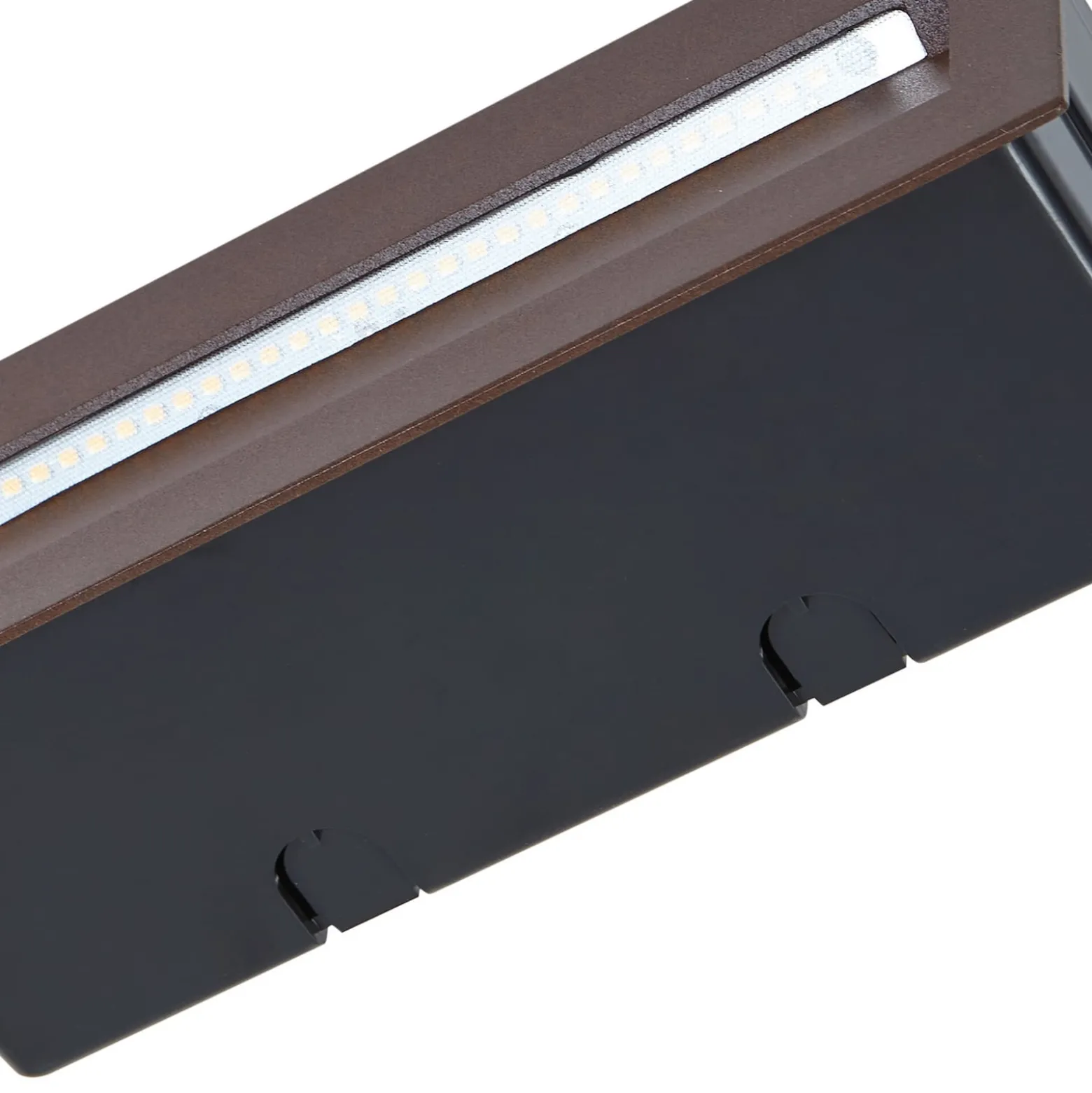Lucande LED upotettava seinävalaisin Loya, 23 x 8 cm, ruoste, IP54