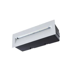 Lucande LED upotettava seinävalaisin Loya, 23 x 8 cm, valkoinen, IP54