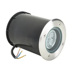 Lucande LED uppoasennuslattiavalaisin Jos, pyöreä, kääntyvä, IP67