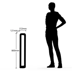 Lucande LED-valaisin Habsa, 80 cm, antrasiitti, metallia