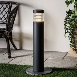 Lucande Lucius LED-pylväsvalaisin, 65cm, antrasiitti, metalli, IP54