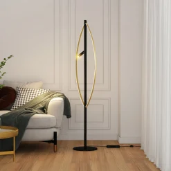 Lucande Matwei LED-lattiavalaisin, soikea, messinki