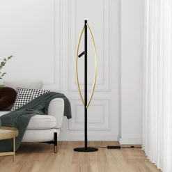 Lucande Matwei LED-lattiavalaisin, soikea, messinki