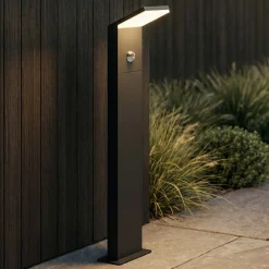 Lucande Nevio LED-pylväsvalaisin, liiketunnistin, 60 cm, antrasiitti