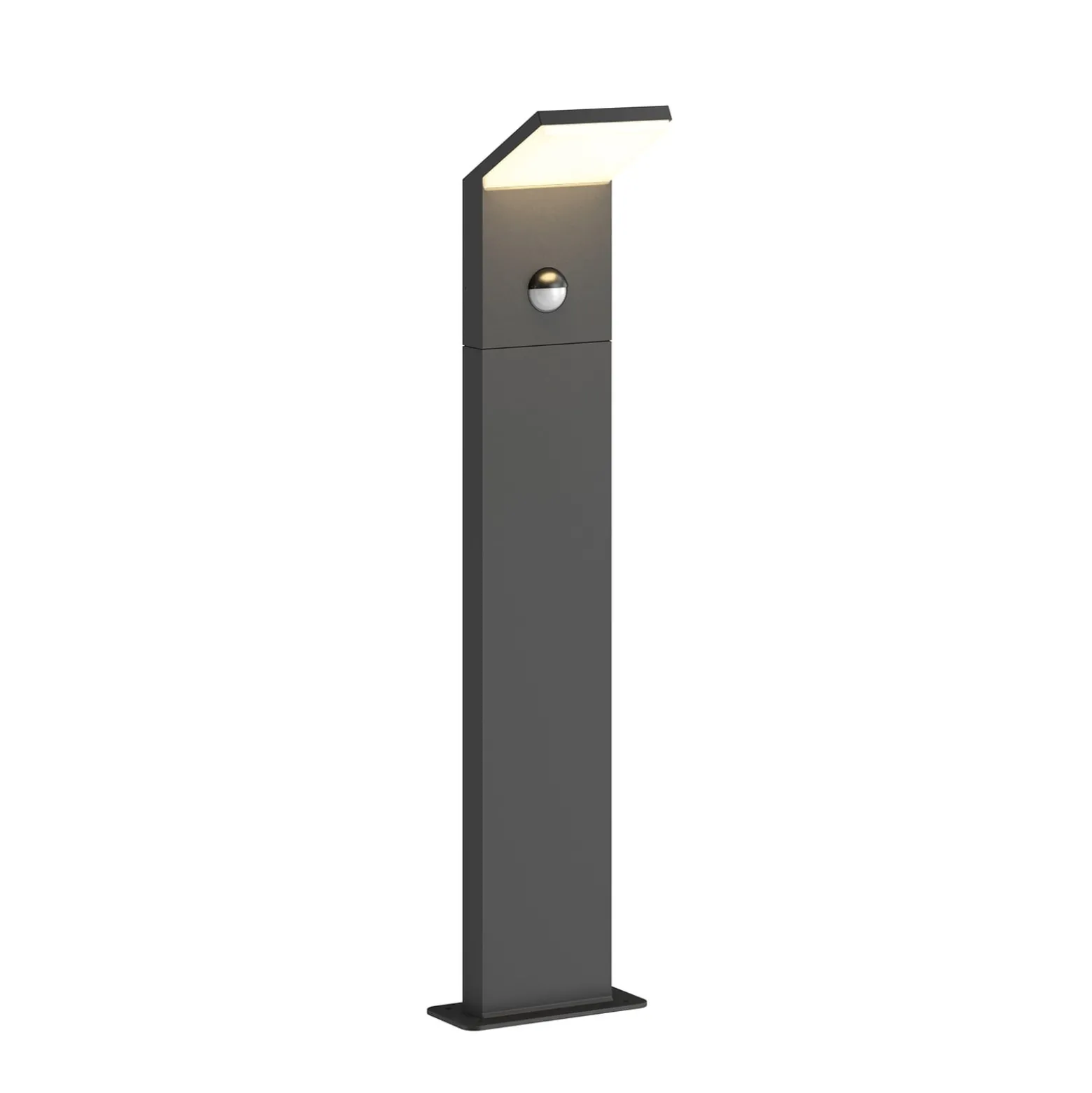 Lucande Nevio LED-pylväsvalaisin, liiketunnistin, 60 cm, antrasiitti