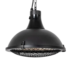 Lucande Ormio -terassilämmitin, musta, Ø 43 cm, IP44