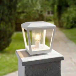 Lucande pollarivalaisin Dunia, valkoinen, metalli, 24 cm, E27, IP54