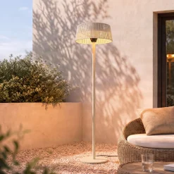 Lucande Pyravo -terassilämmitin, beige, 200 cm, alumiini, IP44
