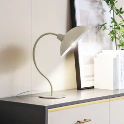 Lucande pöytävalaisin Arvadon, beige, metalli, 42,75 cm korkea