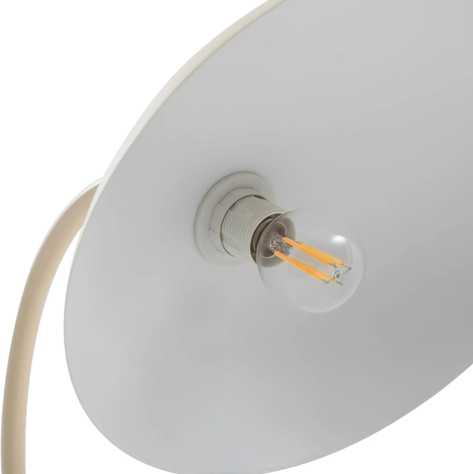 Lucande pöytävalaisin Arvadon, beige, metalli, 42,75 cm korkea