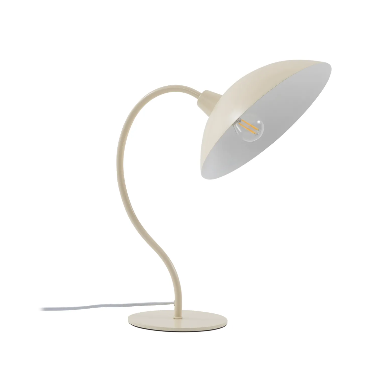 Lucande pöytävalaisin Arvadon, beige, metalli, 42,75 cm korkea