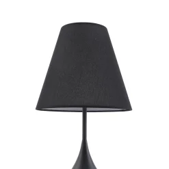 Lucande pöytävalaisin Luoti, musta, tekstiili, 57 cm korkea