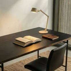 Lucande pöytävalaisin Silka, 93 cm, beige, säädettävä, E27