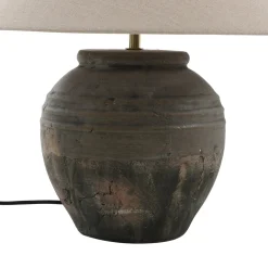 Lucande pöytävalaisin Thalorin, korkeus 46 cm, harmaa, keraaminen