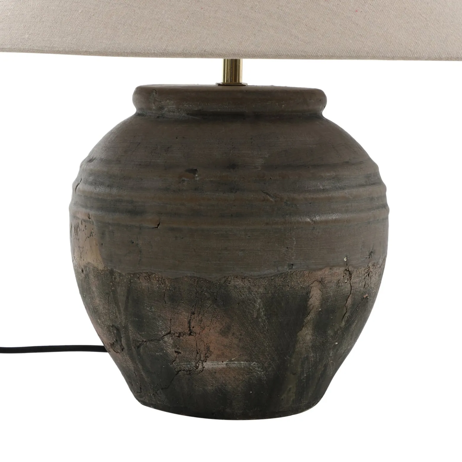 Lucande pöytävalaisin Thalorin, korkeus 46 cm, harmaa, keraaminen