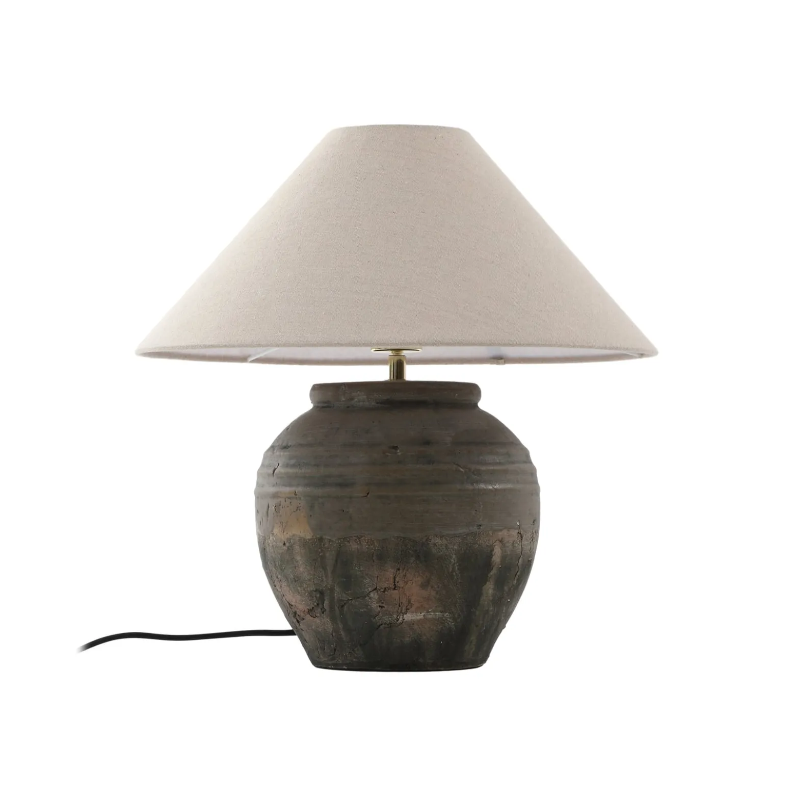 Lucande pöytävalaisin Thalorin, korkeus 46 cm, harmaa, keraaminen