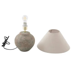 Lucande pöytävalaisin Thalorin, korkeus 39 cm, ruskea, keramiikka