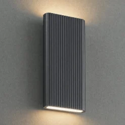 Lucande Raija LED-ulkoseinälamppu, antrasiitti, korkeus 40 cm, CCT
