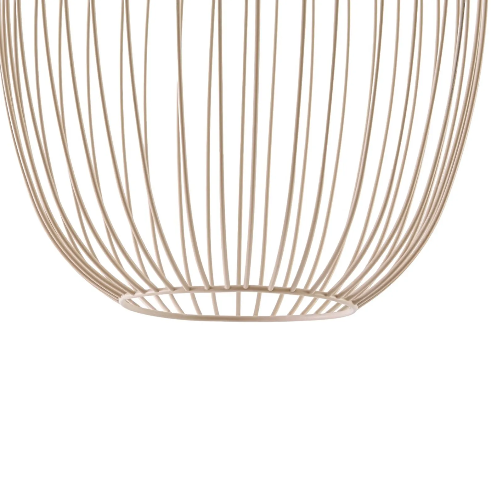 Lucande Richi LED-riippuvalaisin ulos, beige, Ø 35 cm, himmennettävä