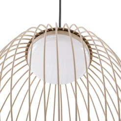 Lucande Richi LED-riippuvalaisin ulos, beige, Ø 35 cm, himmennettävä