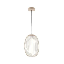 Lucande Richi LED-riippuvalaisin ulos, beige, Ø 35 cm, himmennettävä
